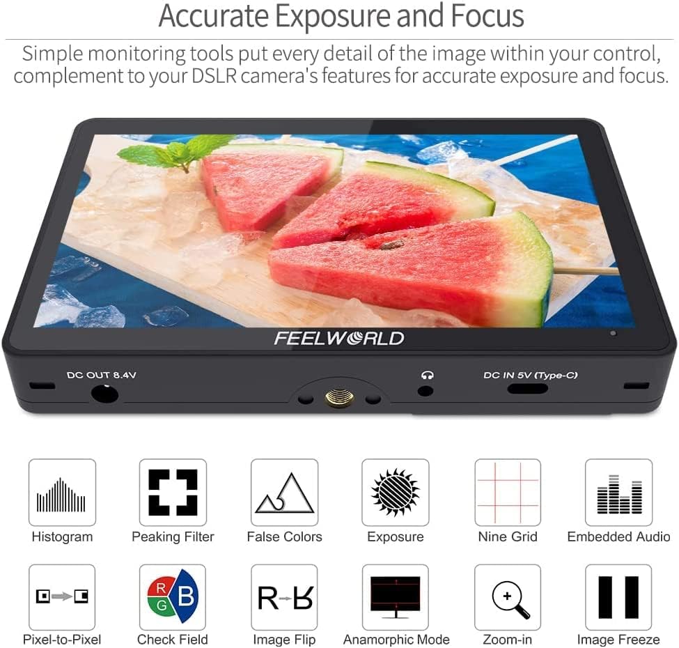 FEELWORLD F5 Pro V4 6" Touchscreen Camera Field Monitor Kit