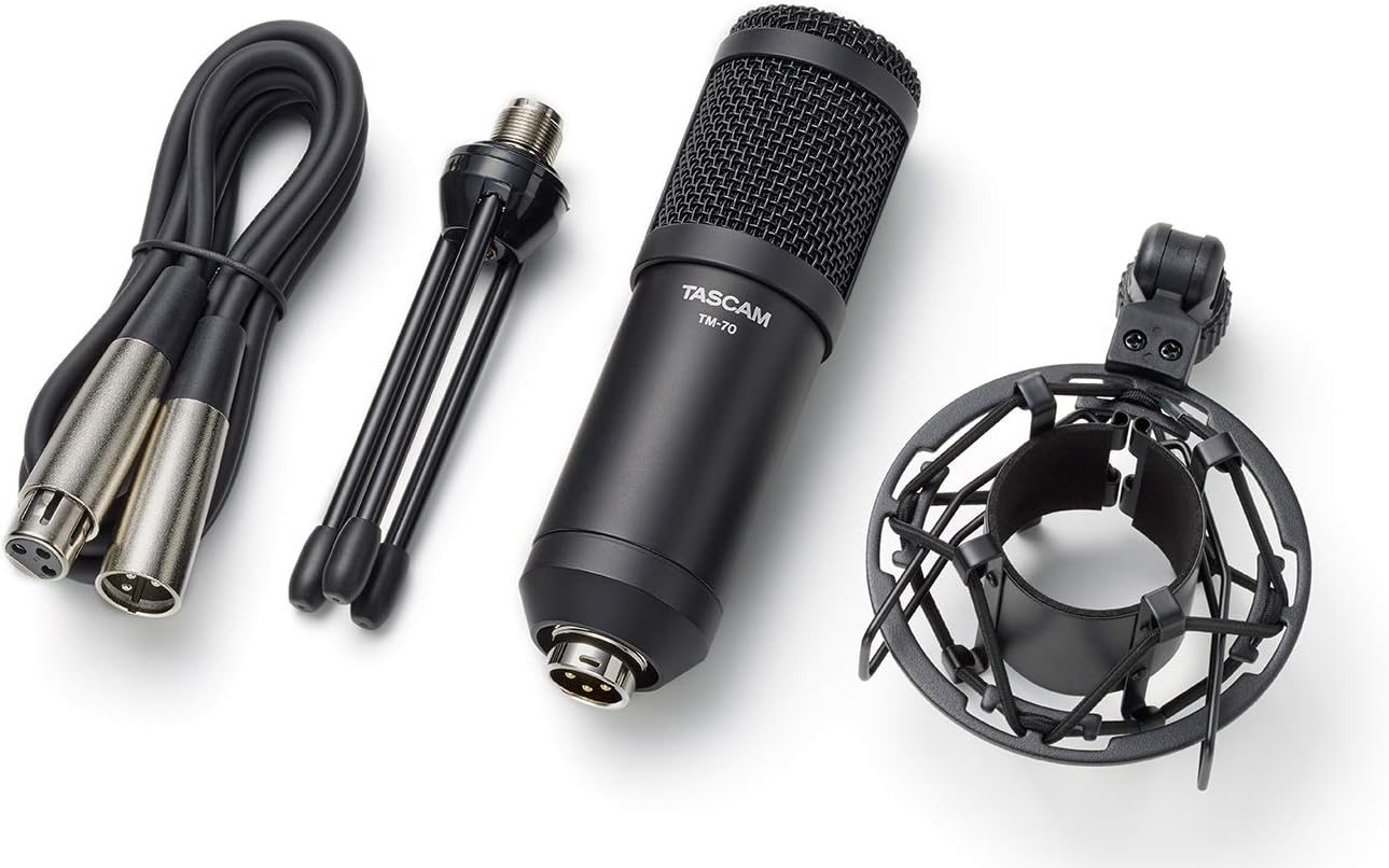 Tascam TM-70 Dynamic Broadcast Microphone Podcasting Streaming