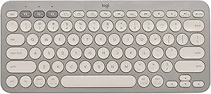 Logitech K380 Pebble Multi-Device Bluetooth Keyboard Sand