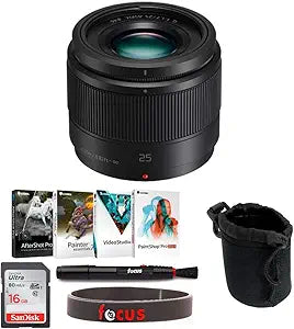 Panasonic H-H025K LUMIX 25mm f/1.7 Lens Bundle
