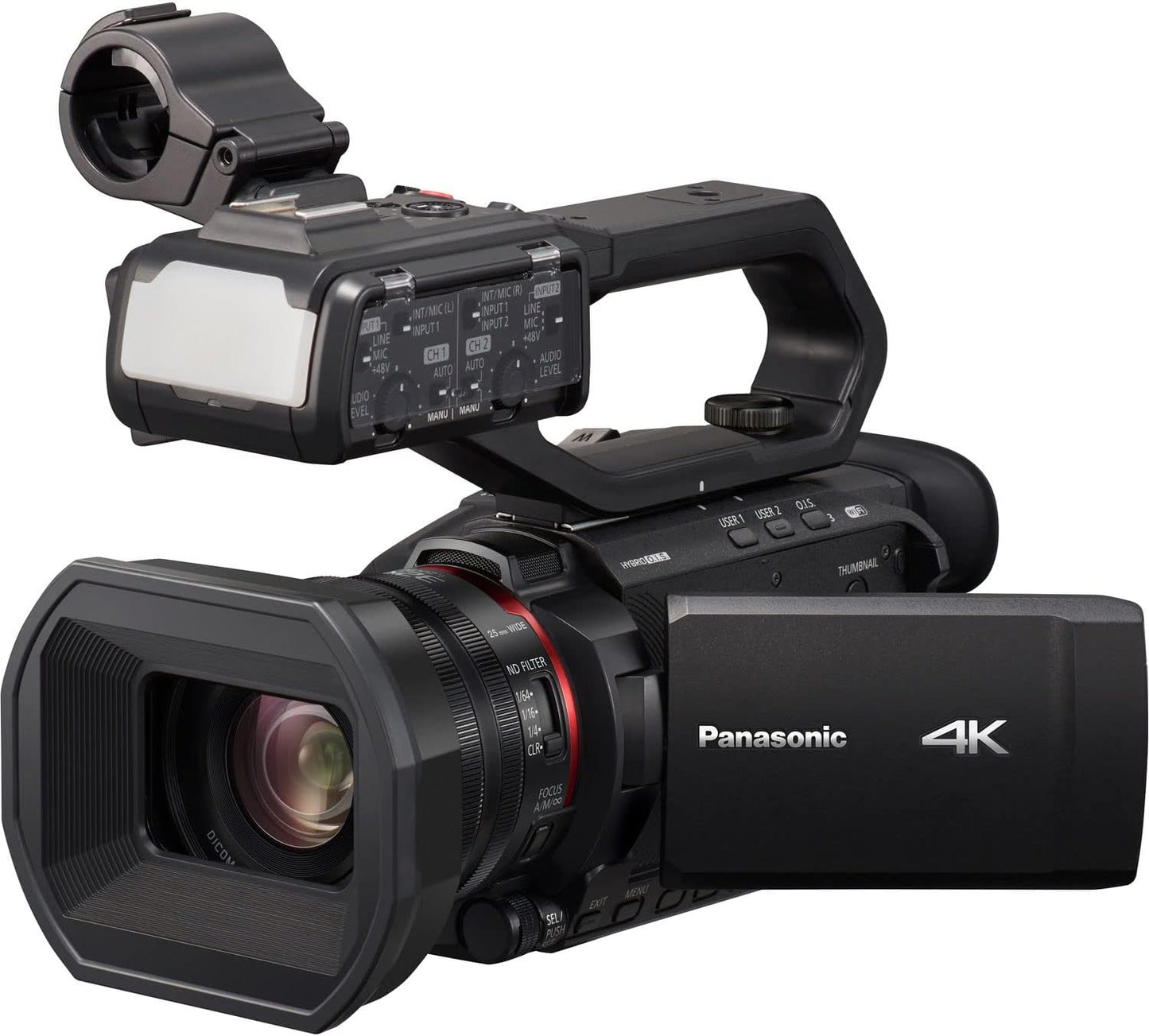 Panasonic HC-X2000 4K Camcorder 24x Zoom Kit Renewed