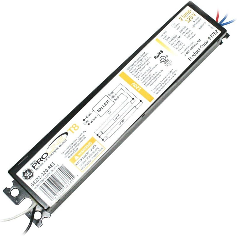 GE 97782 GE232-120-RES T8 Fluorescent Ballast — main product image