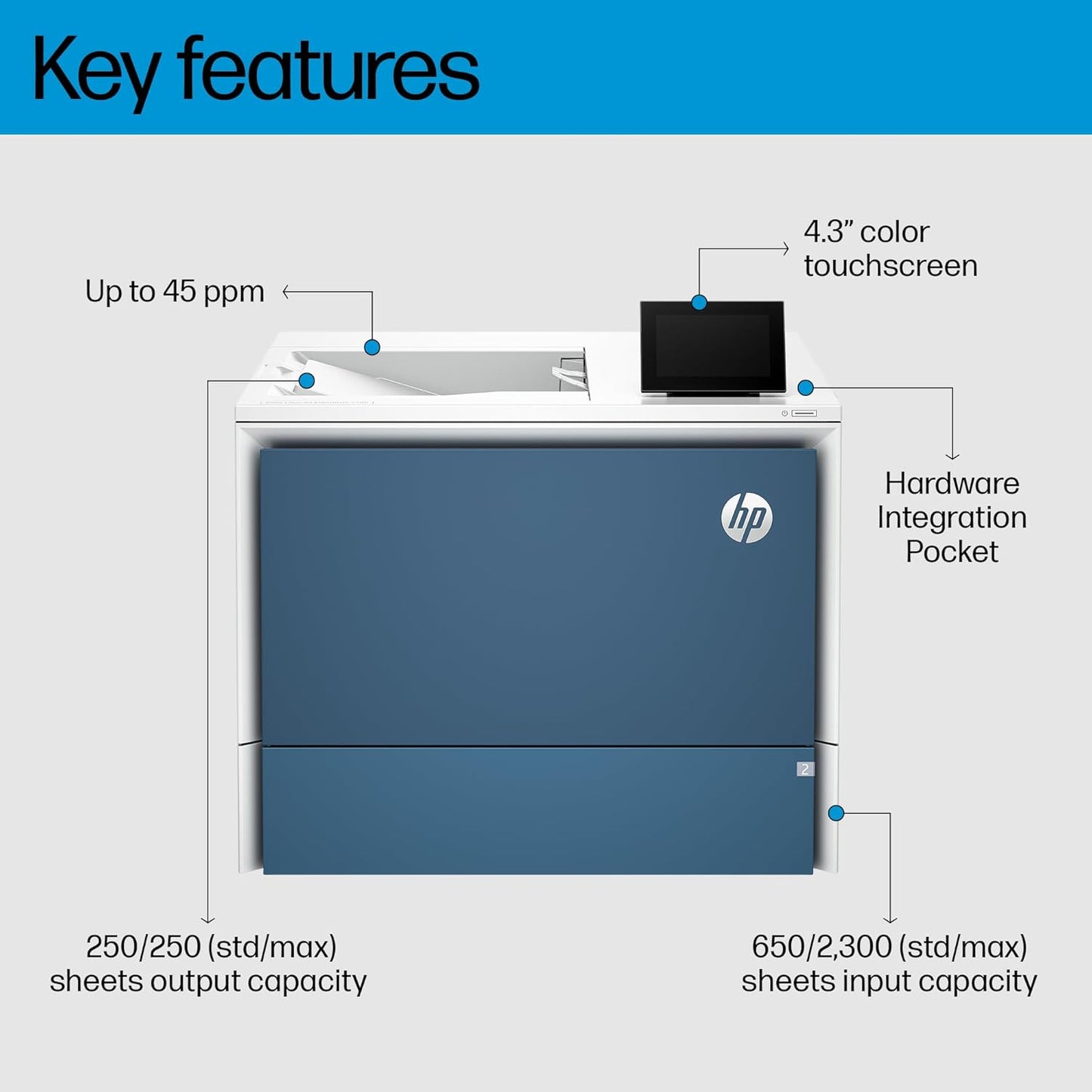 HP 5700dn Color LaserJet - Enterprise Printer - High Capacity - 6QN28A