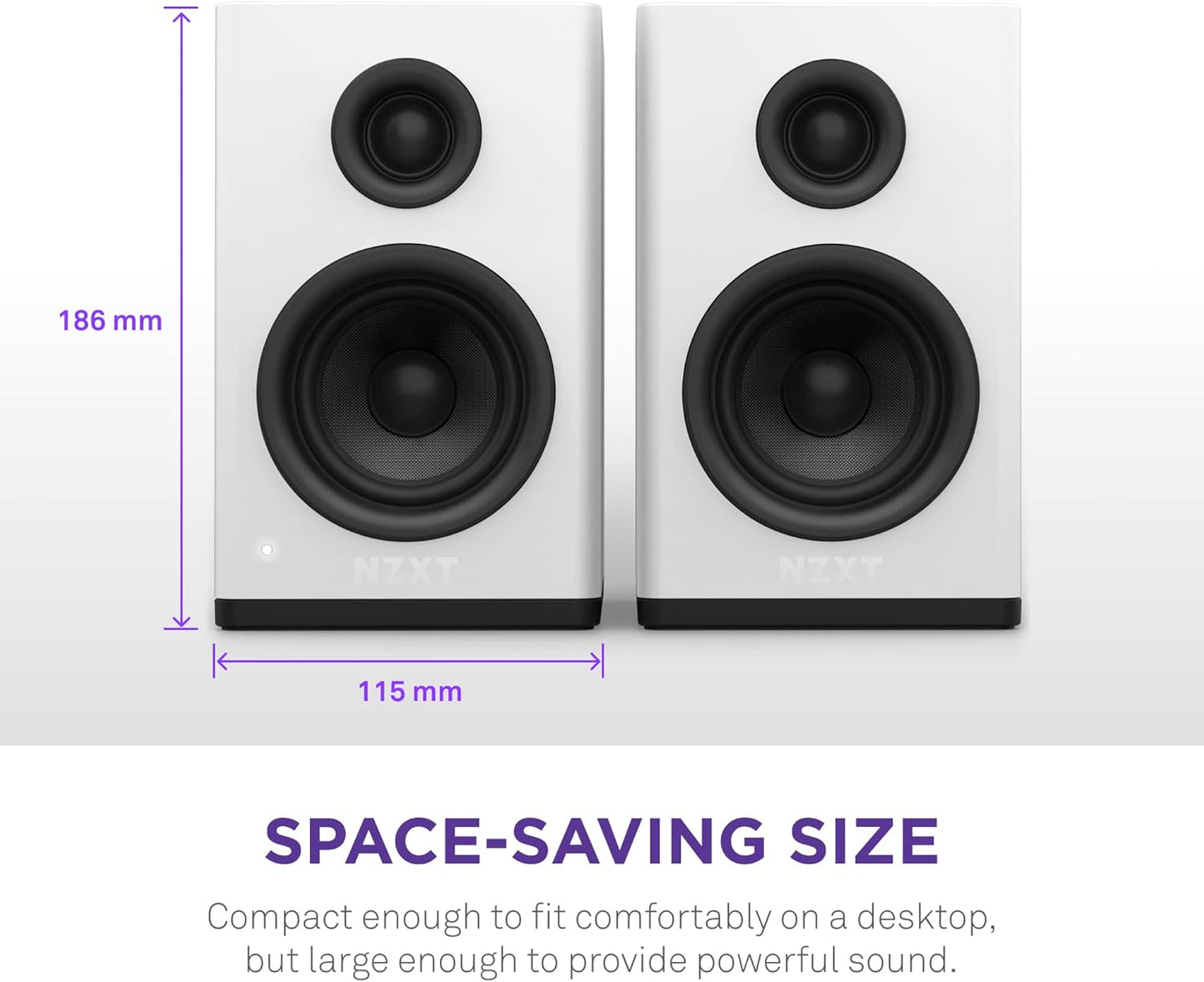NZXT AP-SPKW2-US - Relay PC Gaming Speakers - White