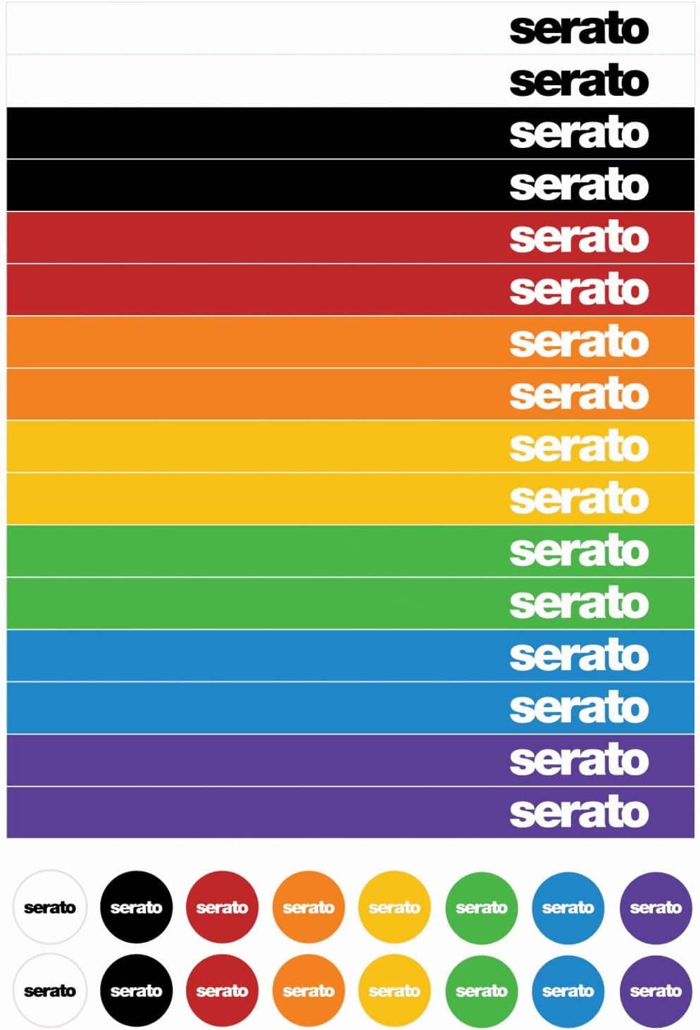 Serato SCV-PS-SL-BM Sticker Lock 12" Control Vinyl Pair