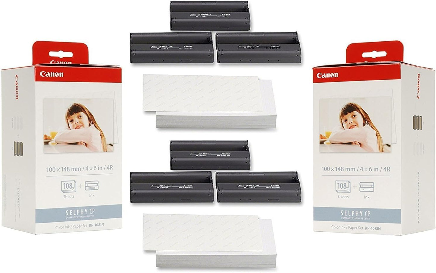 Canon 3115B001-X2 KP-108IN Ink Paper Set 216 Prints