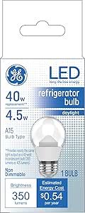 GE 83645 LED Refrigerator Freezer Bulb Daylight