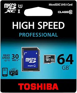 Toshiba SD-C064UHS1 64GB Micro SD Card Adapter