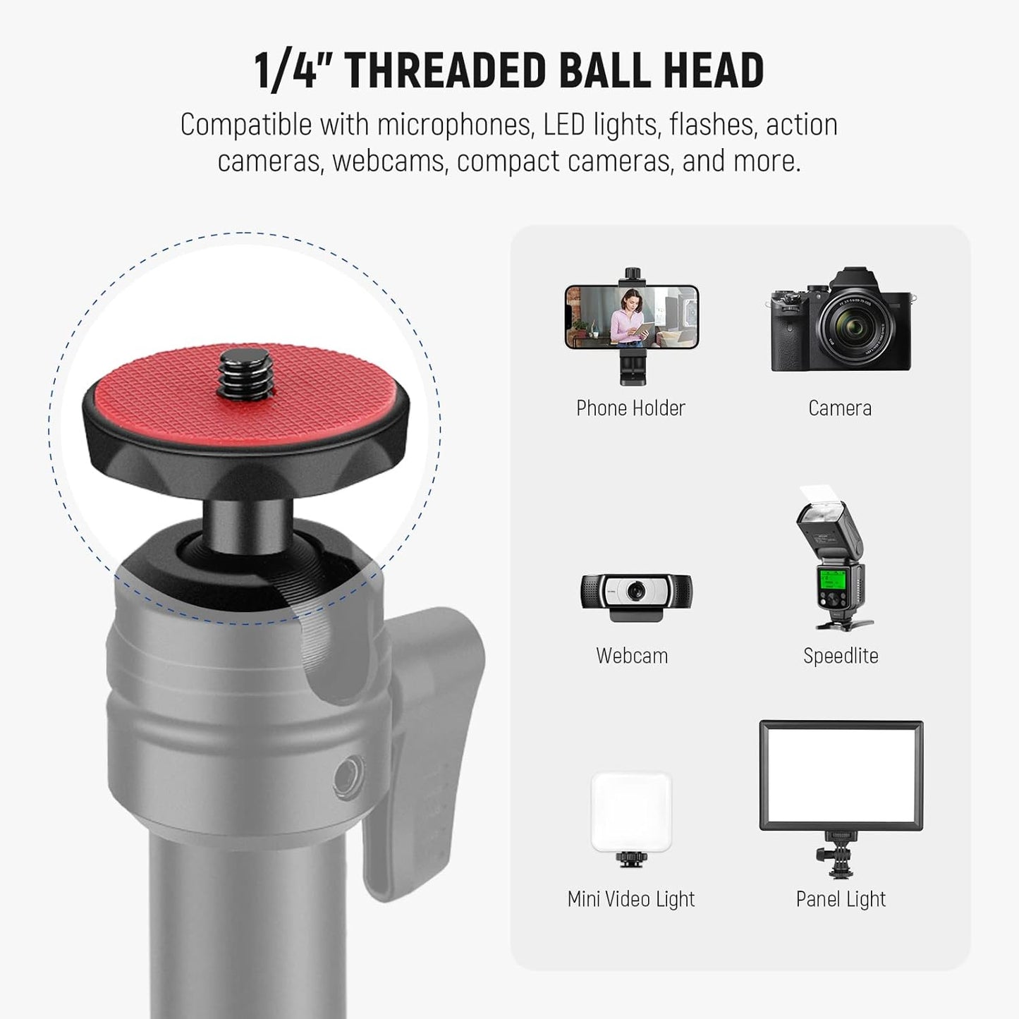 Neewer CR221A Overhead Camera Stand with Holding Arm