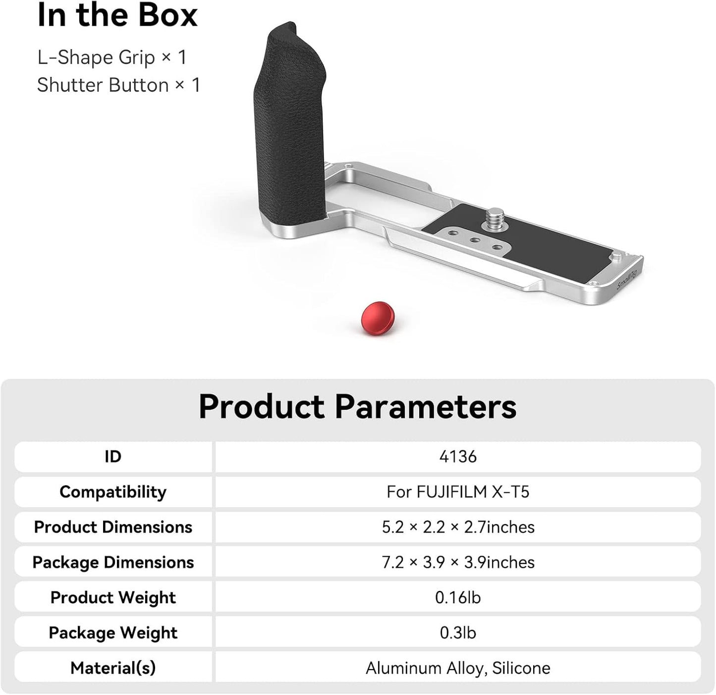 SmallRig 4136-CF Fujifilm X-T5 Handgrip L-Shape