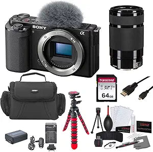 Sony ZV-E10 Mirrorless Camera Vlogging Kit 55-210mm Lens — main product image