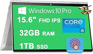 HP Envy x360 15 2-in-1 Laptop, i5-1135G7, 32GB RAM, 1TB SSD