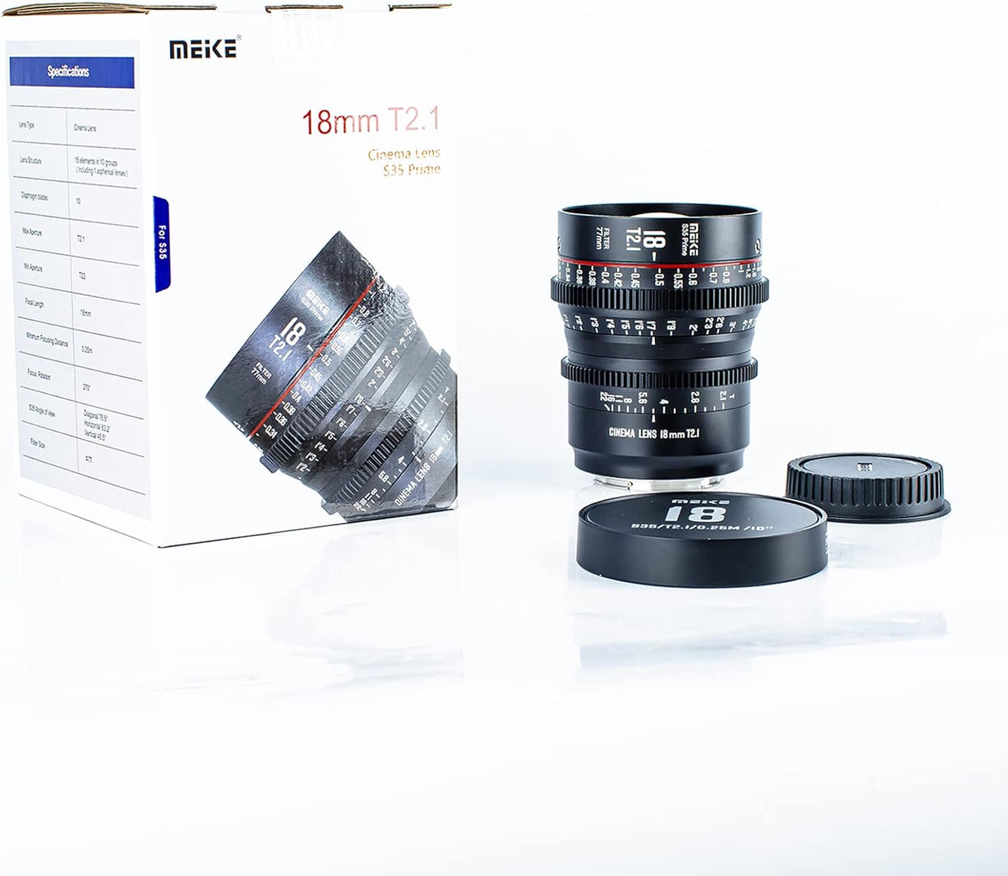 Meike 18mm T2.1 S35 Wide Angle Cinema Lens EF Mount