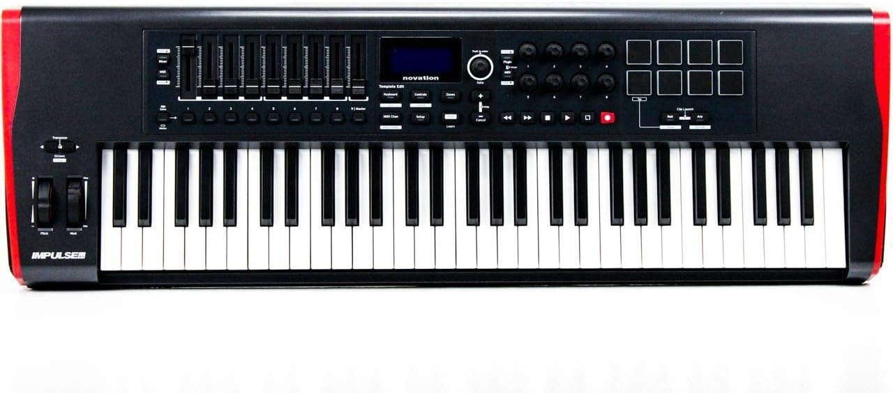 Novation AMS-IMPULSE-61 Impulse 61-Key MIDI Controller Keyboard