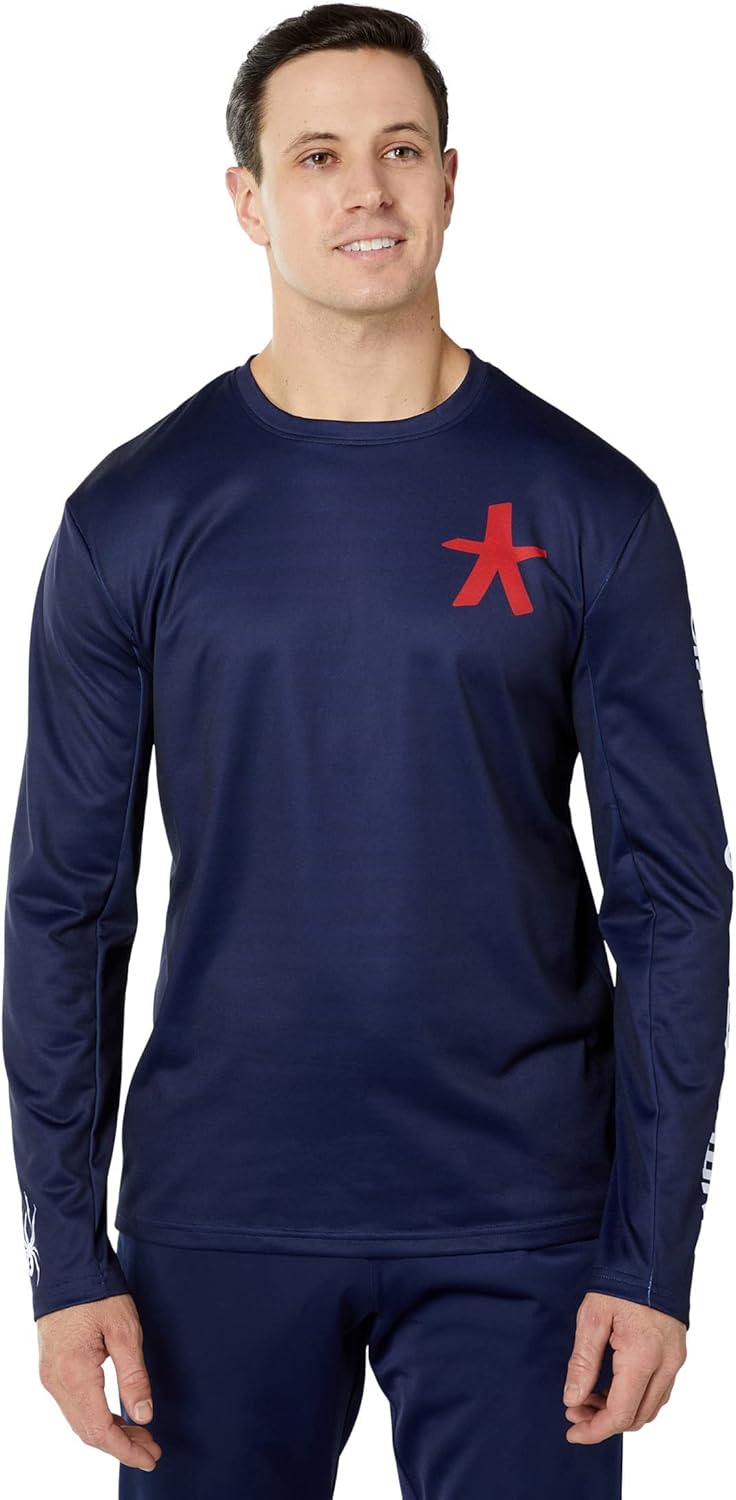 Spyder USA Snow Crew Long Sleeve Top — main product image