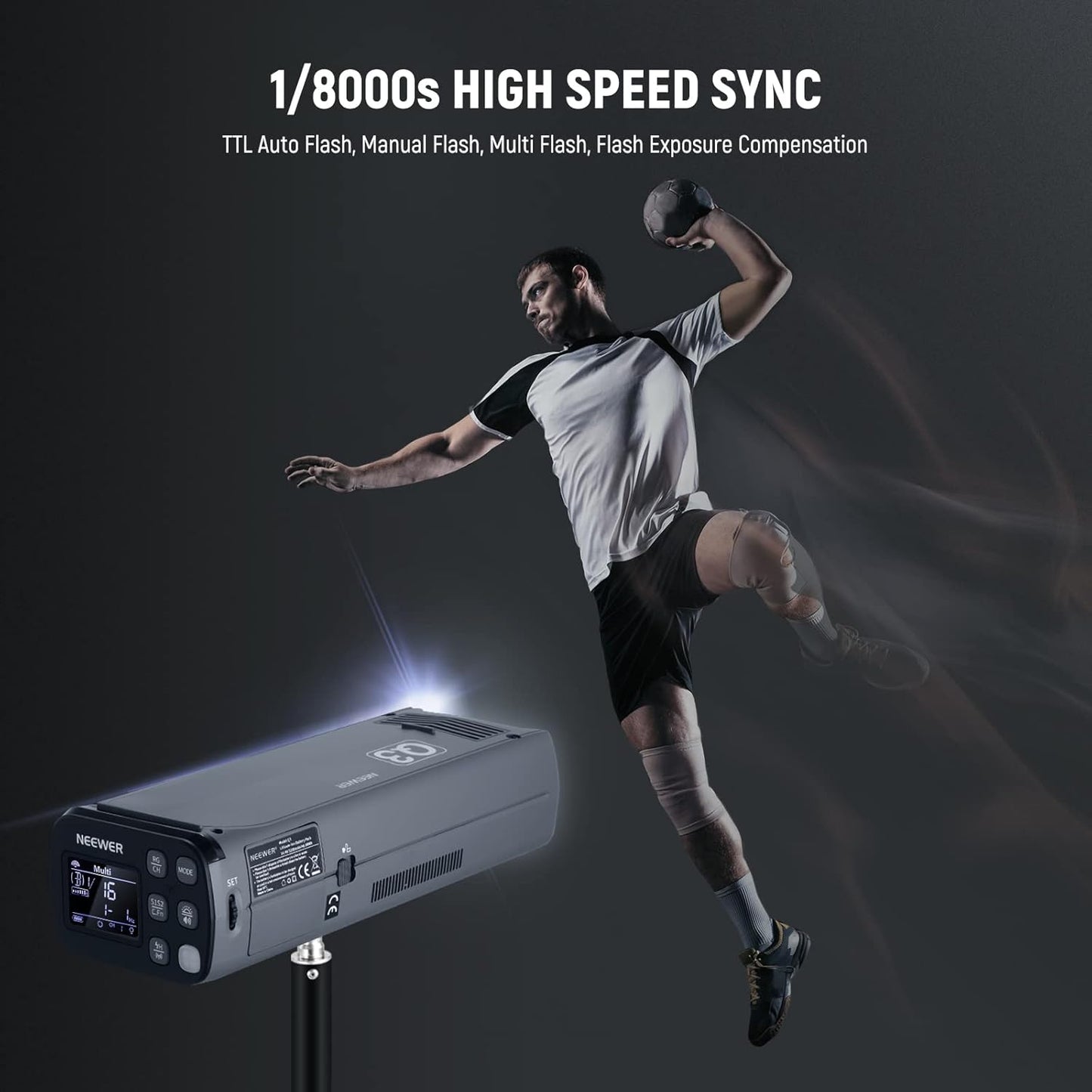 Neewer Q3 200Ws TTL Flash Strobe for Canon