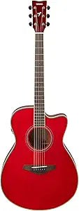 Yamaha FSC-TA RR Ruby Red TransAcoustic Cutaway Guitar — main product image