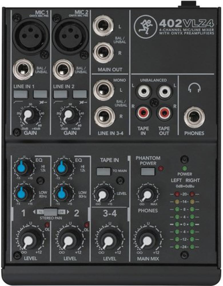 Mackie 402VLZ4 4-Channel Compact Mixer Bundle Bag
