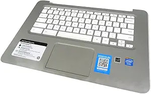 HP Chromebook 14 Silver Palmrest Keyboard 740172-001 Genuine