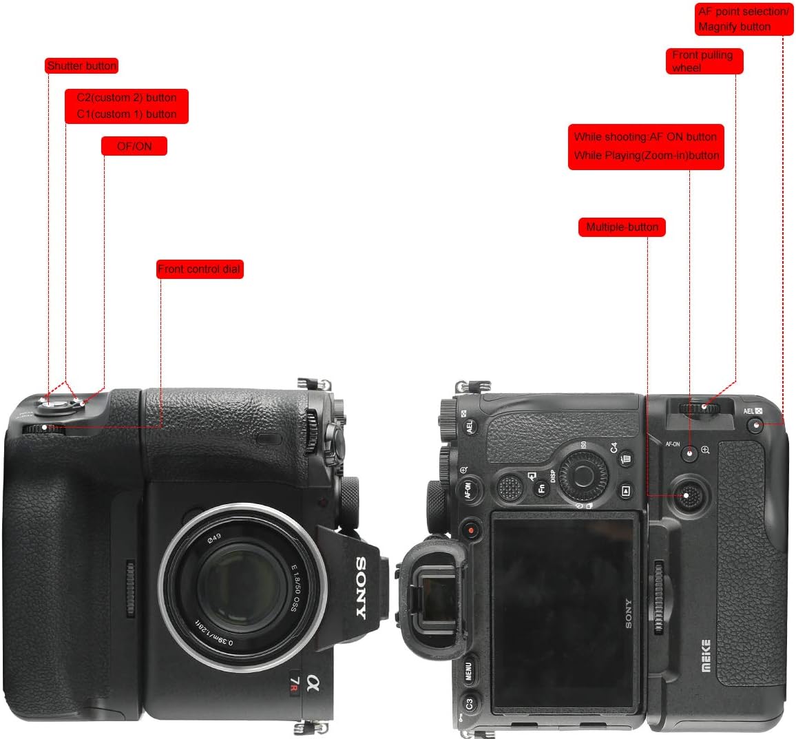 Meike A7R IV grip Vertical Battery Grip for Sony