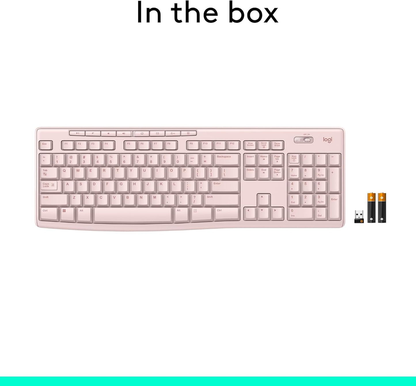 Logitech 920-013289 K270 Rose Wireless Keyboard