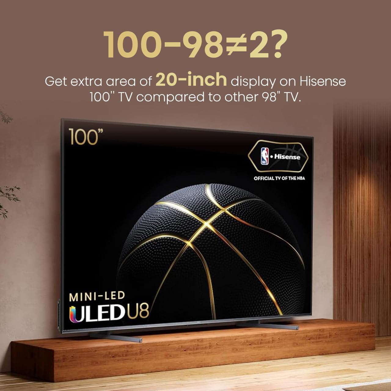 Hisense 100U8K 100-Inch Mini-LED ULED 4K Google TV