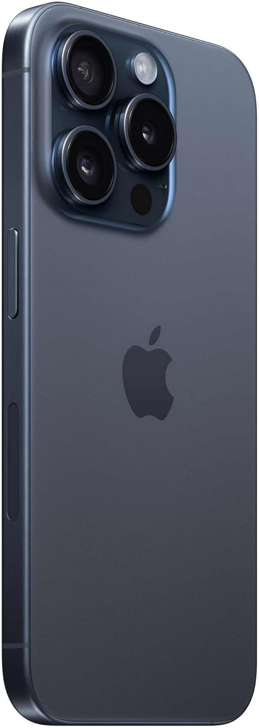 Apple MTQQ3LL/A iPhone 15 Pro 128GB Blue Titanium (Renewed)