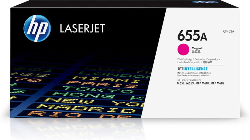 HP 655A CF453A Magenta LaserJet Toner Cartridge — main product image