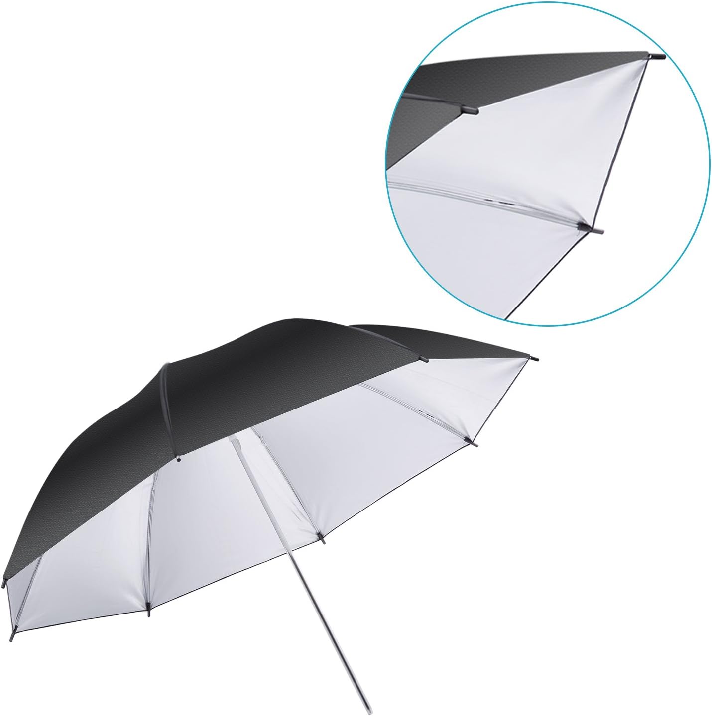 Neewer 10000070 33" Black/Silver Reflective Photo Umbrella