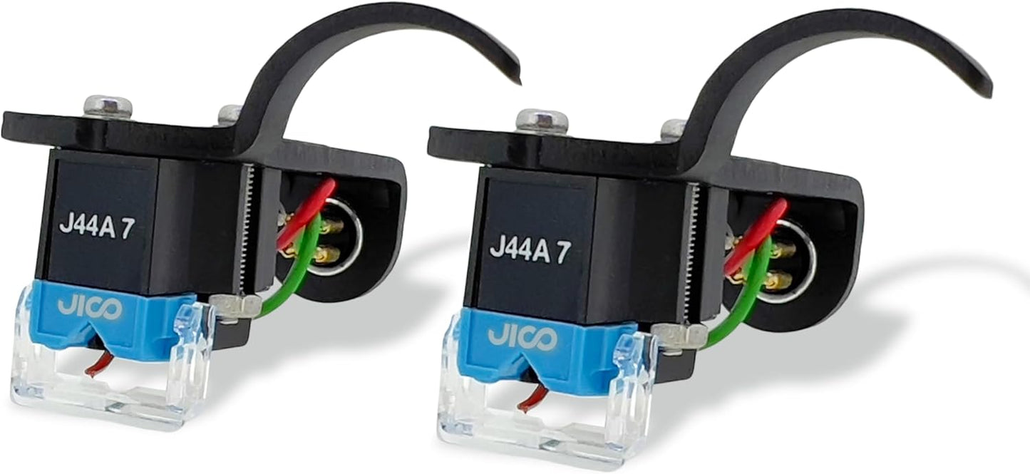 Jico J-AAC0834 Omnia J44A 7 DJ Cartridge Headshell 2-Pack