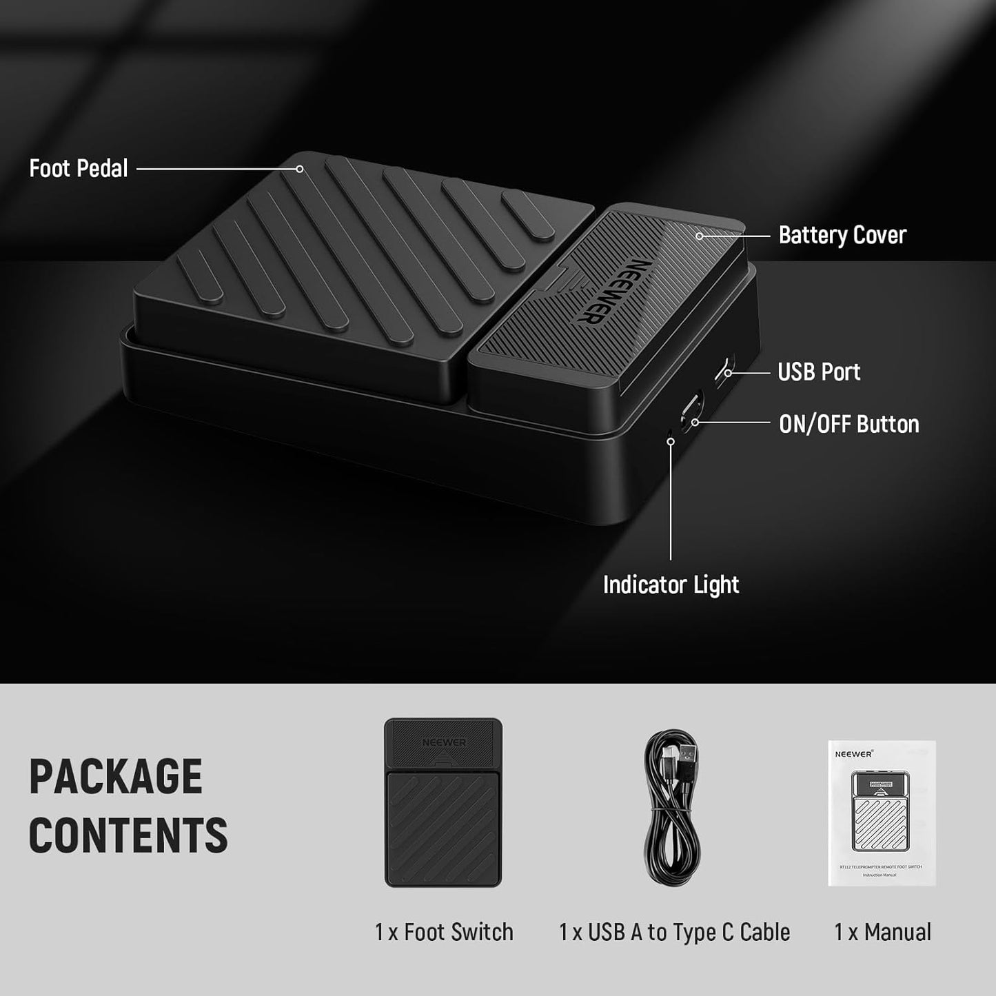 Neewer 10104437 Teleprompter App Foot Switch