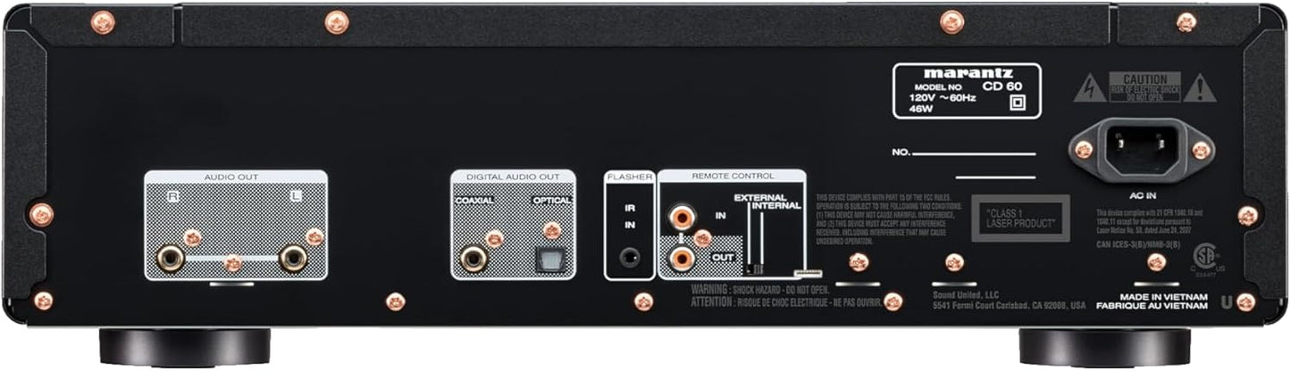 Marantz CD60/U1B Single Disc CD Player USB Black