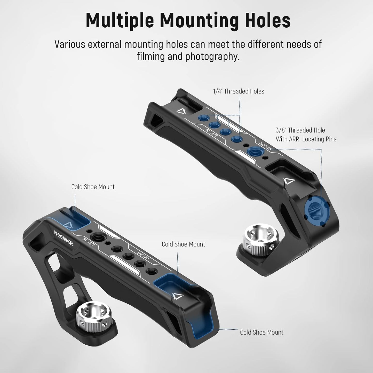 Neewer CA007 Camera Top Handle Grip ARRI Pins