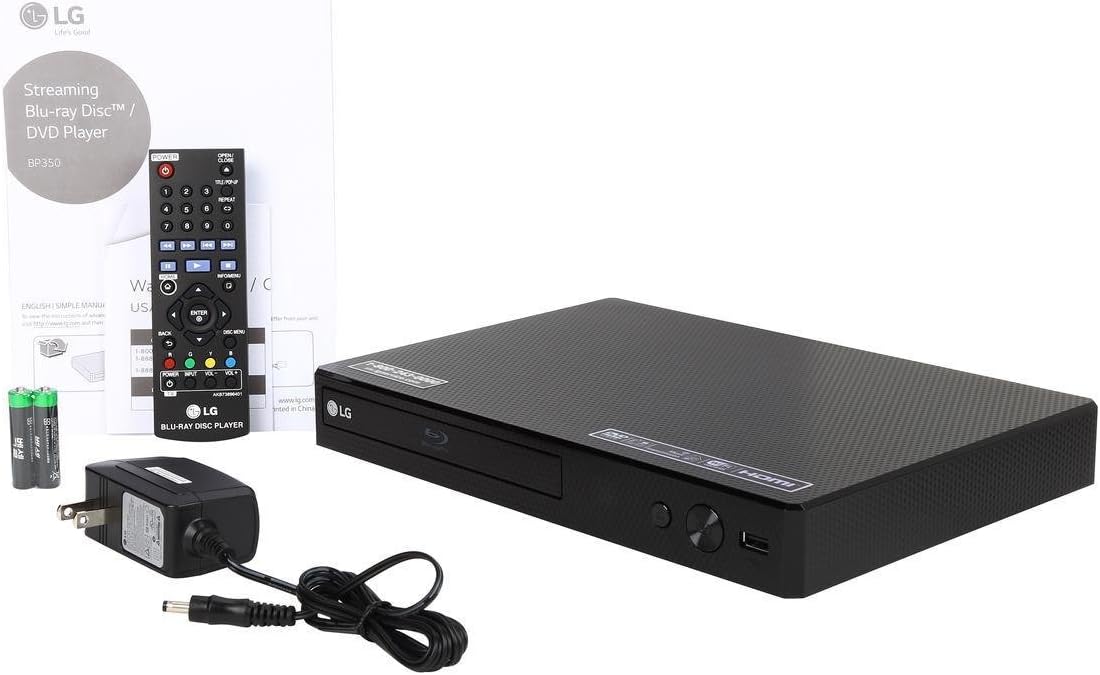 LG BP350 Blu-ray Player Streaming Wi-Fi Black