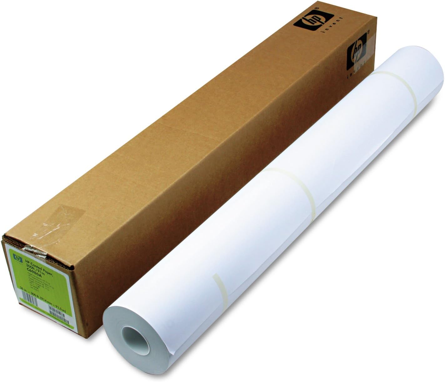 HP C6980A Coated Paper Roll 36-Inch Bright White