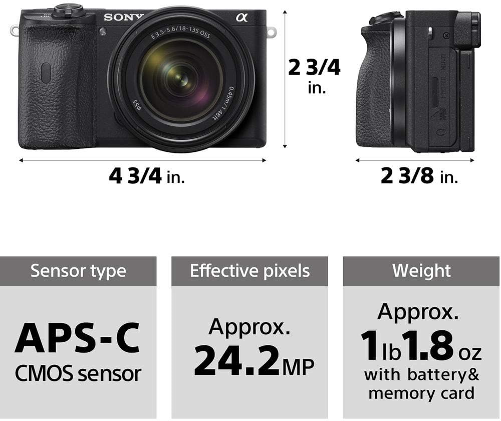 Sony ILCE6600M/B Alpha A6600 Mirrorless Camera 18-135mm Lens