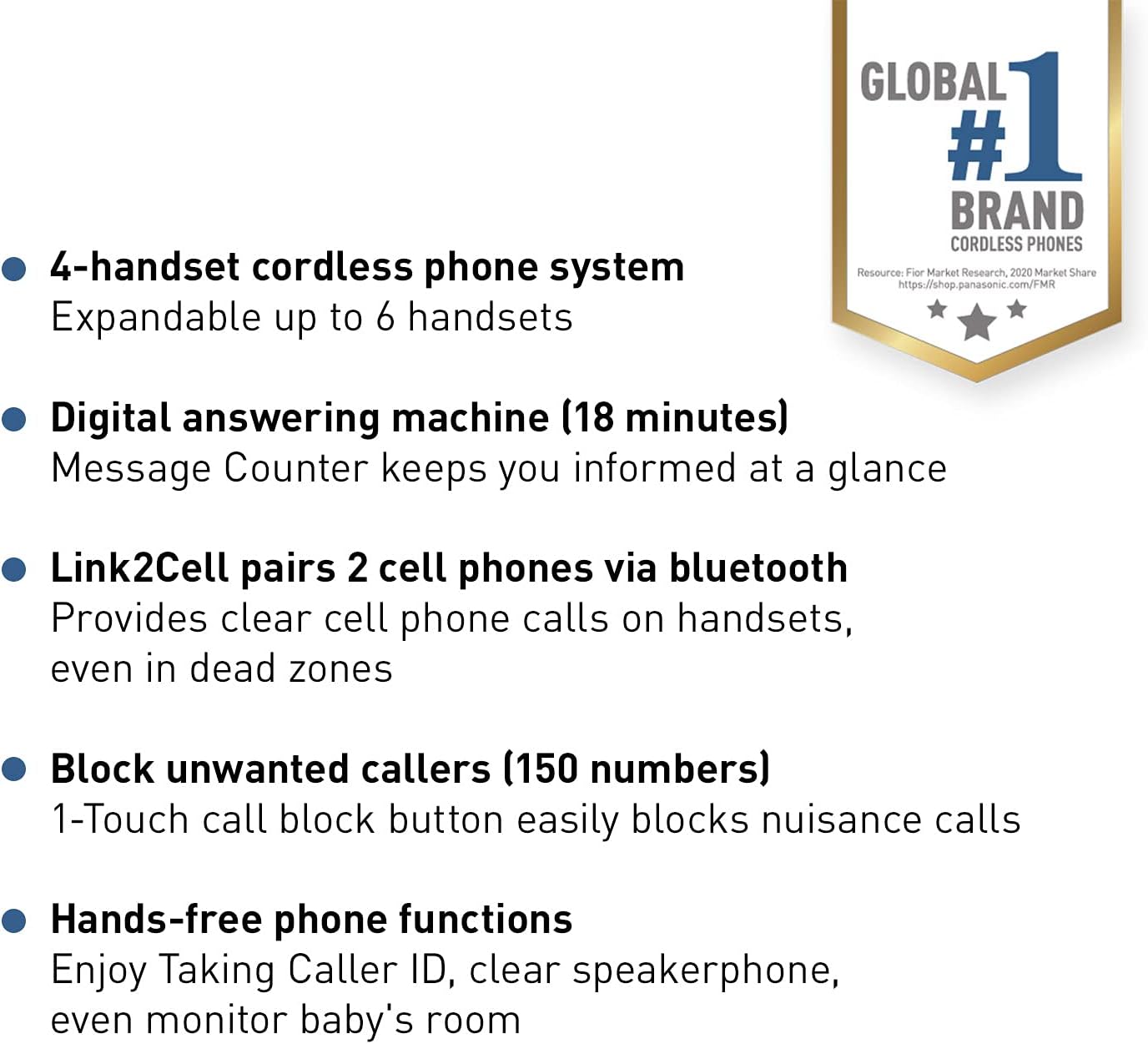 Panasonic KX-TGD664M Link2Cell Cordless Phone 4-Handset