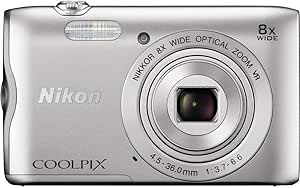 Nikon CRTNKCPA300SRB Coolpix A300 Silver Camera (Renewed)
