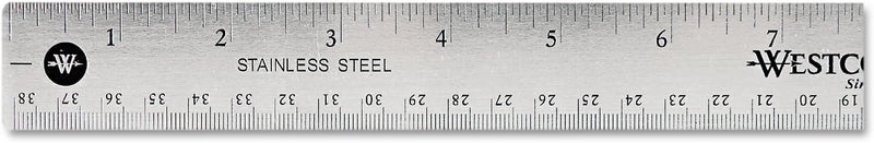 Westcott 10416 15-Inch Stainless Steel Ruler — main product image