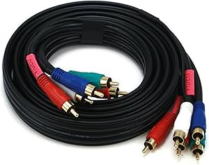 Monoprice 320 6FT RG-59/U 5-RCA Component Video Cable