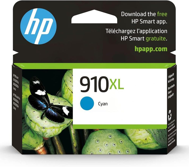 HP 3YL62AN 910XL Cyan High-Yield Ink Cartridge — main product image