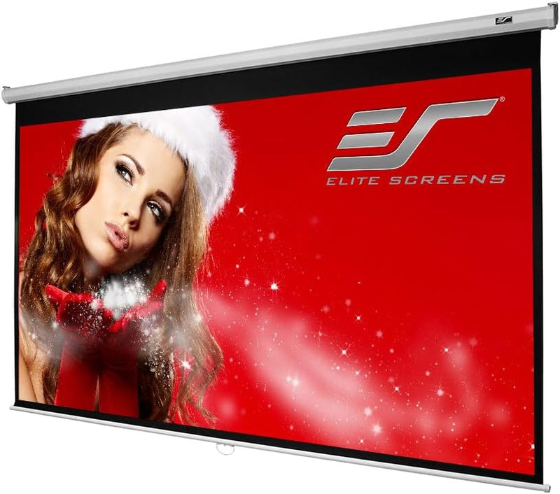 Elite Screens M100H 100-INCH Manual Pull Down Projector Screen — main product image