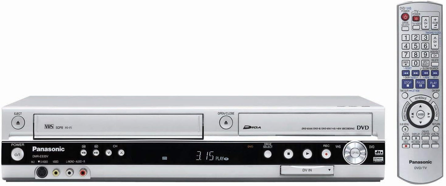Panasonic DMR-ES35VS DVD Recorder VCR Combo (Renewed)