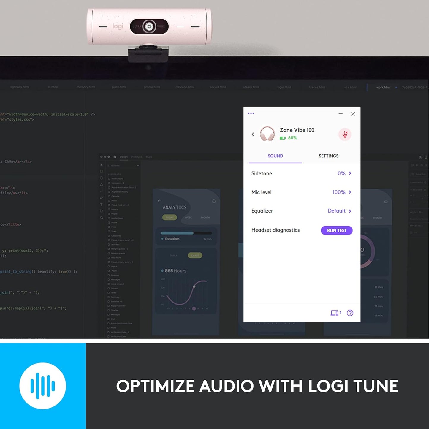 Logitech 981-001258 Zone Vibe 100 Wireless Headset Rose (Renewed)