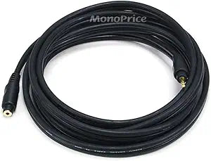 Monoprice 105588 10ft Premium Stereo Extension Cable 2-Pack