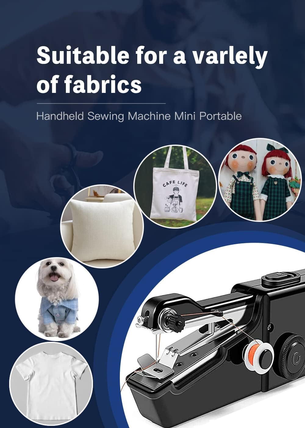 Crucial Handheld Sewing Machine Mini Portable Quick Stitch