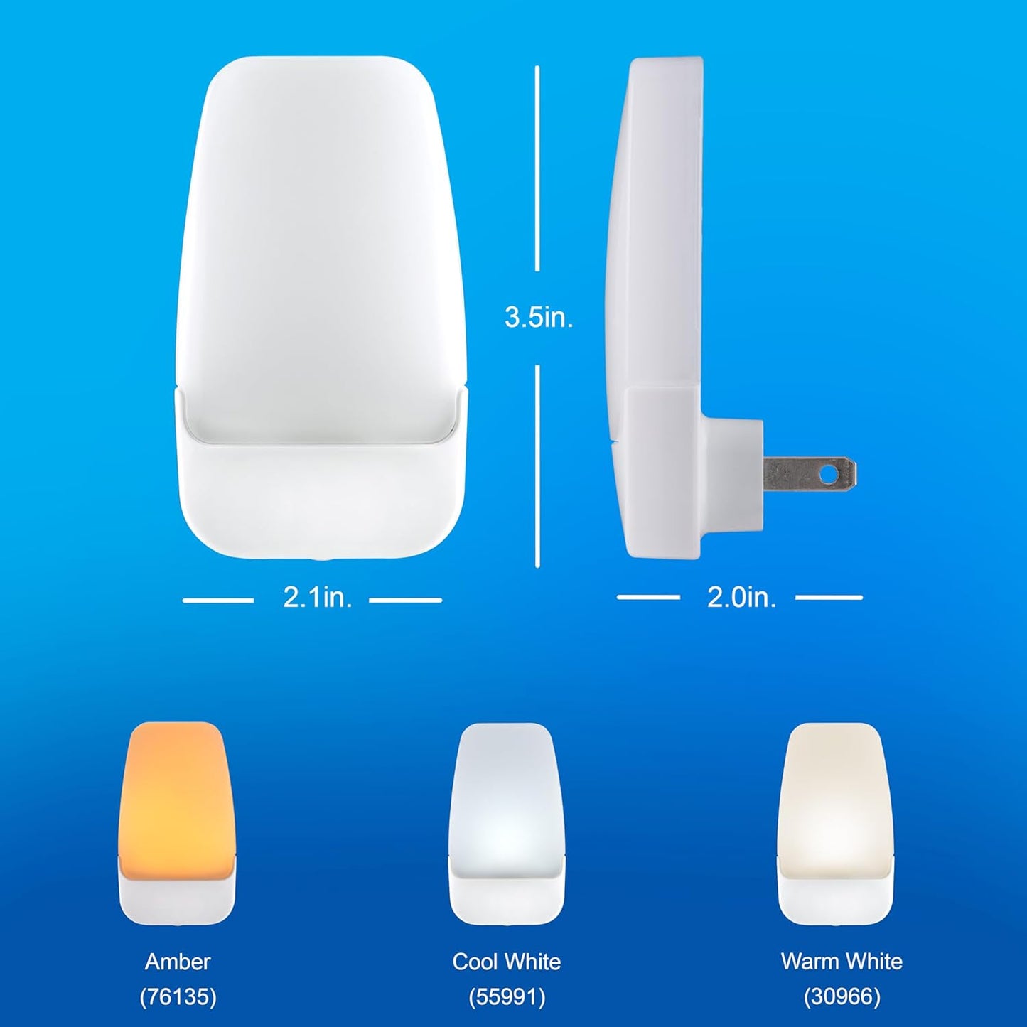 GE 76135 Amber LED Dusk-to-Dawn Night Light 2-Pack