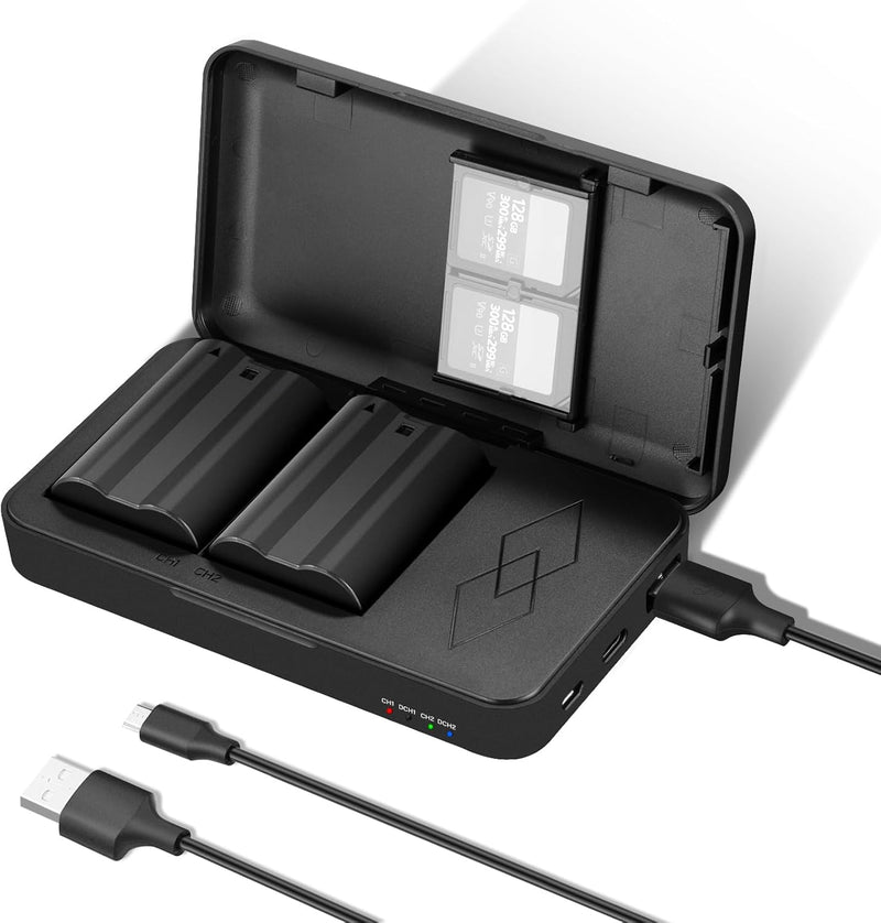 Neewer EN-EL15c 2-Pack Replacement Batteries Charger — main product image