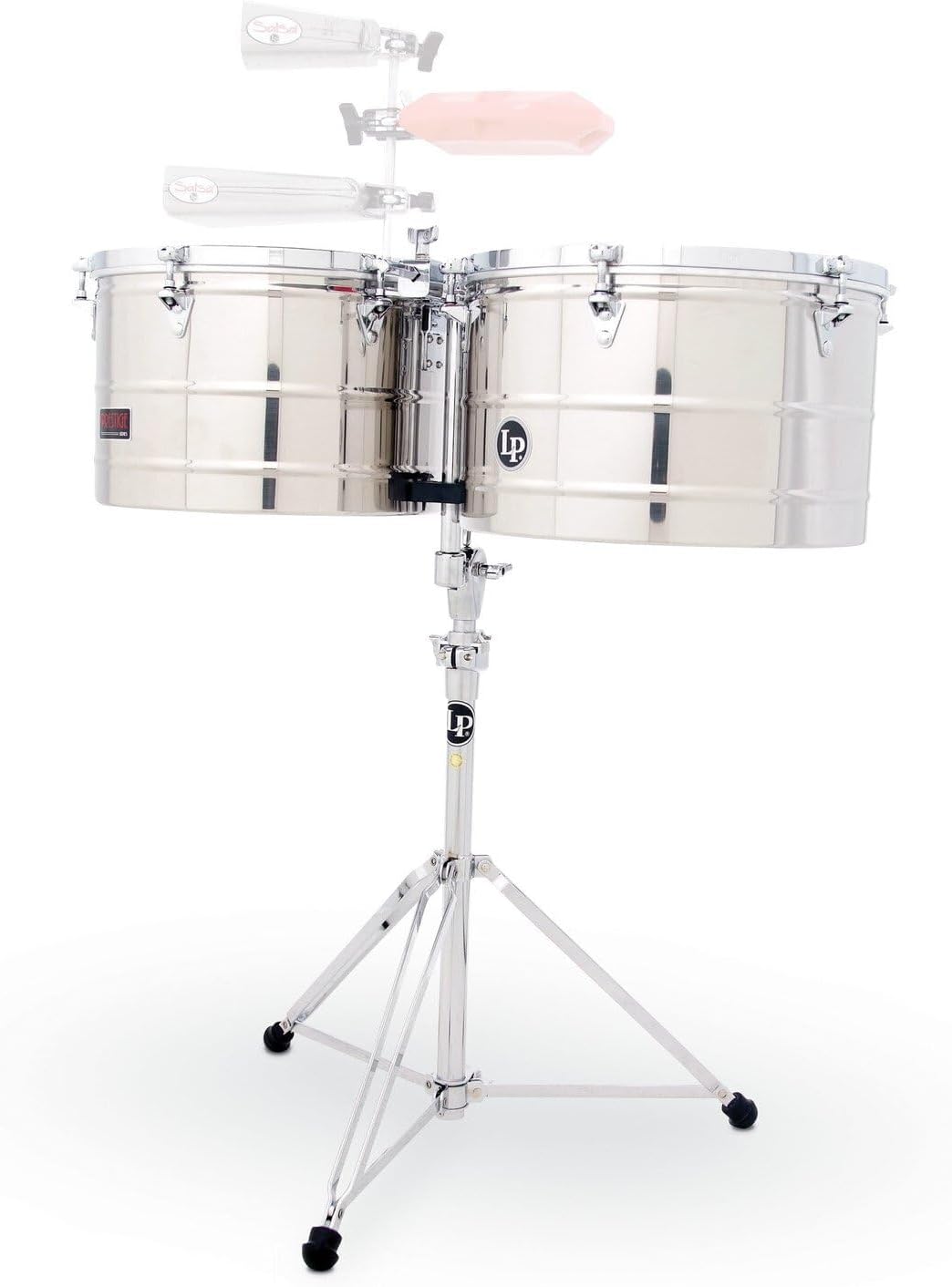 Latin Percussion LP1516-S Prestige Stainless Steel Timbales