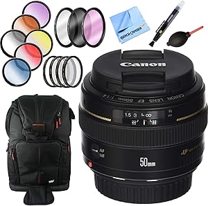 Canon E77CN5014USM EF 50mm f/1.4 Lens Bundle